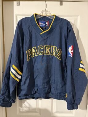 Vintage Indiana Pacers Pro Player Pullover Jacket Sz M 90s NBA Reggie Miller